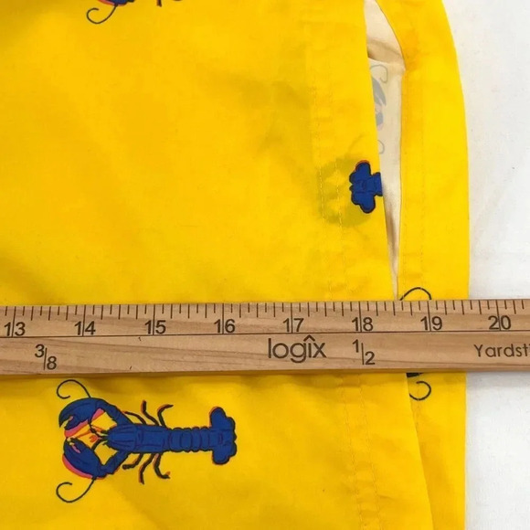 Club Room Lined Swim Trunks Mens XXL Yellow Quick Dry Novelty Print 7"Inseam - Picture 12 of 12